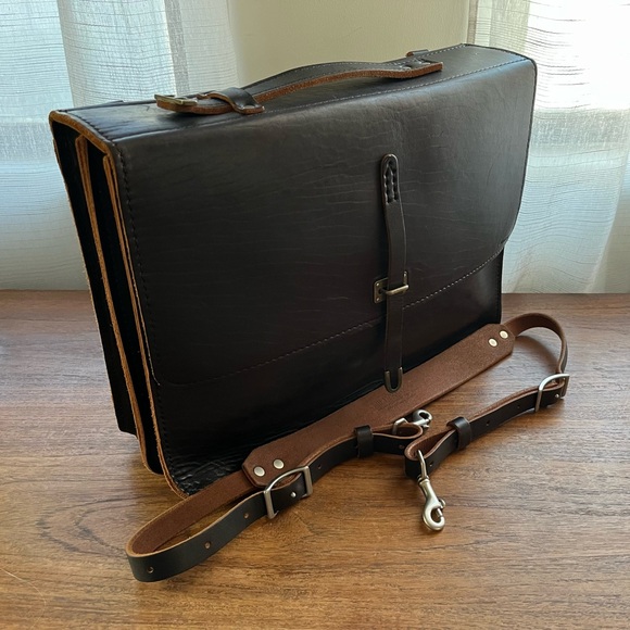Billykirk Schoolboy Satchel No.486 15”, Black - Picture 1 of 16